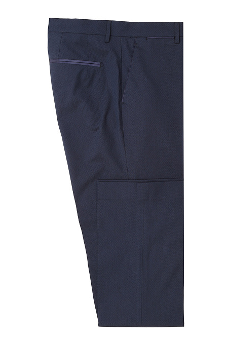Мужские брендовые брюки арт. TS5011X NAVY Meucci (Италия) - фото. Цвет: Темно-синий, микродизайн. Купить в интернет-магазине https://shop.meucci.ru
