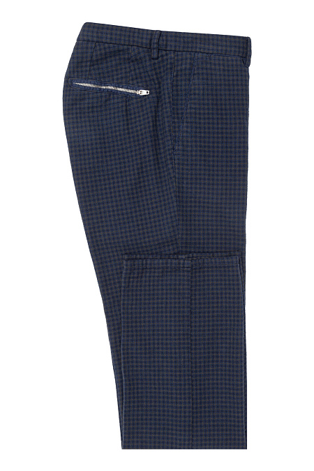 Мужские брендовые брюки casual синего цвета арт. KT0310 BLUE Meucci (Италия) - фото. Цвет: Синий. Купить в интернет-магазине https://shop.meucci.ru
