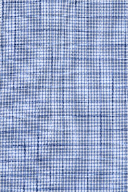 Модная мужская рубашка в клетку с длинным рукавом арт. SL 9020 RL CEL 0291/182069 от Meucci (Италия) - фото. Цвет: Белый, синяя клетка. Купить в интернет-магазине https://shop.meucci.ru

