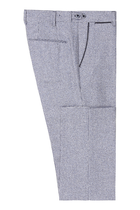 Мужские брендовые брюки арт. AN4326 BLUE Meucci (Италия) - фото. Цвет: Сине/белый. Купить в интернет-магазине https://shop.meucci.ru
