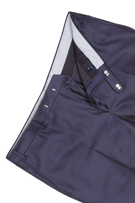 Мужские брендовые брюки арт. MI 2200141/3073 Meucci (Италия) - фото. Цвет: Синий. Купить в интернет-магазине https://shop.meucci.ru
