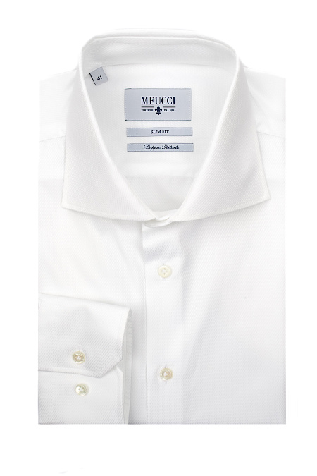 Модная мужская рубашка арт. SL 9201702 R 10162/151218 от Meucci (Италия) - фото. Цвет: Белый. Купить в интернет-магазине https://shop.meucci.ru


