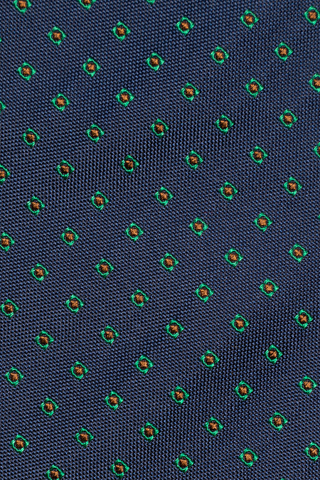 Темно-синий галстук из шелка с цветным орнаментом для мужчин бренда Meucci (Италия), арт. EKM212202-54 - фото. Цвет: Темно-синий, цветной орнамент. Купить в интернет-магазине https://shop.meucci.ru
