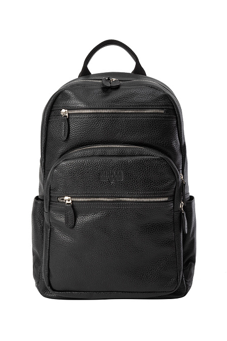 Кожаный рюкзак для мужчин бренда Meucci (Италия), арт. O-78130 - фото. Цвет: Черный. Купить в интернет-магазине https://shop.meucci.ru
