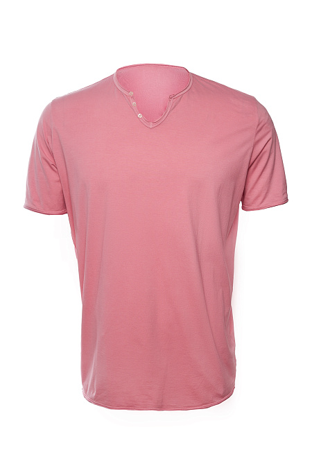 Хлопковая футболка розовая  для мужчин бренда Meucci (Италия), арт. 60193/66910/270 - фото. Цвет: Розовый. Купить в интернет-магазине https://shop.meucci.ru
