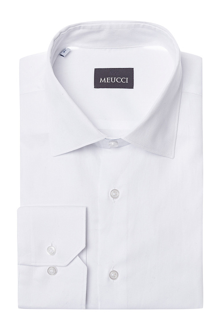 Модная мужская рубашка арт. SL 90202 R BAS 0191/141914 от Meucci (Италия) - фото. Цвет: Белый микродизайн. Купить в интернет-магазине https://shop.meucci.ru

