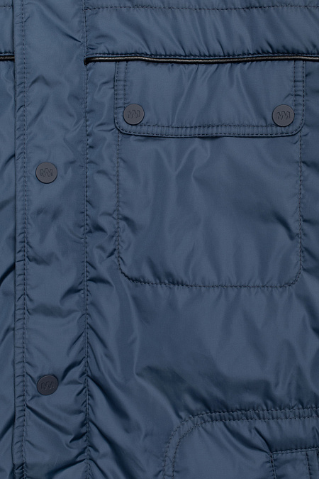 Лёгкая утеплённая куртка синего цвета  для мужчин бренда Meucci (Италия), арт. 9037 - фото. Цвет: Тёмно-синий. Купить в интернет-магазине https://shop.meucci.ru

