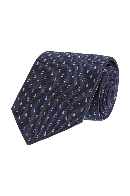 Темно-синий галстук с мелким узором для мужчин бренда Meucci (Италия), арт. 46216/1 - фото. Цвет: Темно-Синий. Купить в интернет-магазине https://shop.meucci.ru
