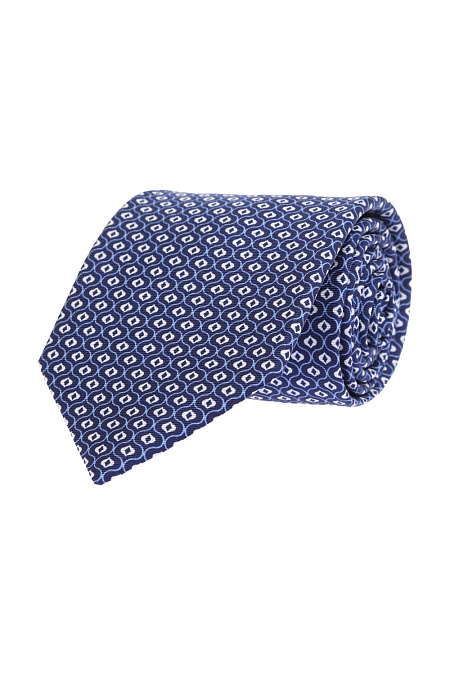 Шелковый галстук с мелким узором для мужчин бренда Meucci (Италия), арт. 7574/5 - фото. Цвет: Синий. Купить в интернет-магазине https://shop.meucci.ru
