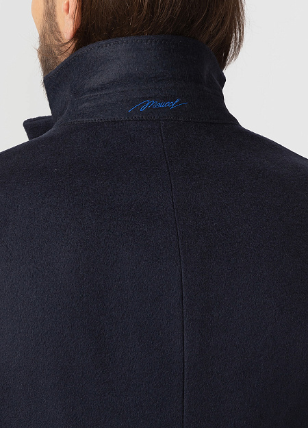 Кашемировое классическое пальто для мужчин бренда Meucci (Италия), арт. R 1131/00 - фото. Цвет: Темно-синий. Купить в интернет-магазине https://shop.meucci.ru
