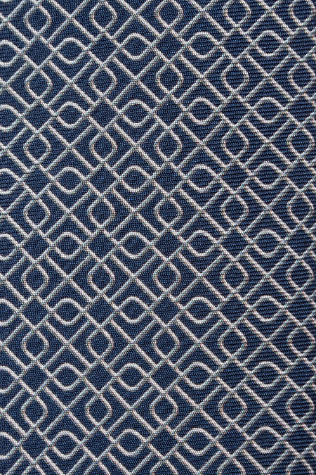 Шелковый галстук с узором для мужчин бренда Meucci (Италия), арт. 8358/1 - фото. Цвет: Синий с узором. Купить в интернет-магазине https://shop.meucci.ru
