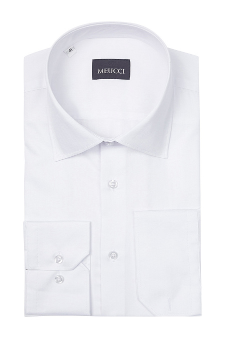 Модная мужская рубашка белая арт. SLA212002 от Meucci (Италия) - фото. Цвет: Белый. Купить в интернет-магазине https://shop.meucci.ru

