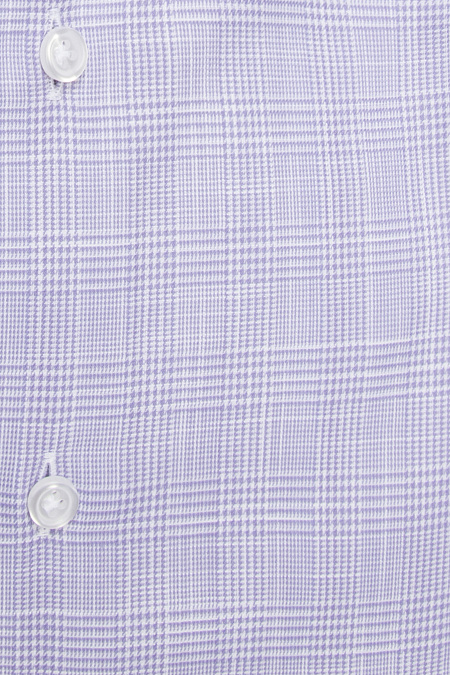 Модная мужская рубашка хлопковая сиреневая в клетку  арт. SL 902022 R 91EZ/302229 от Meucci (Италия) - фото. Цвет: Сиреневый в клетку.
