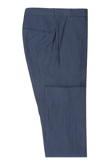 Мужские брендовые брюки арт. LM1660 BLUE Meucci (Италия) - фото. Цвет: Синий. Купить в интернет-магазине https://shop.meucci.ru
