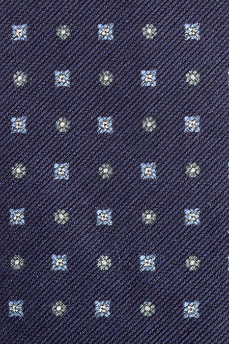 Галстук из шелка для мужчин бренда Meucci (Италия), арт. 7209/1 - фото. Цвет: Синий с рисунком. Купить в интернет-магазине https://shop.meucci.ru
