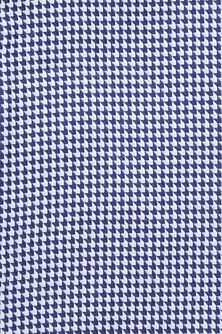 Мужская брендовая синяя рубашка casual  с микродизайном арт. SL 93402 RL 22171/141582 Meucci (Италия) - фото. Цвет: Синий, микродизайн. Купить в интернет-магазине https://shop.meucci.ru

