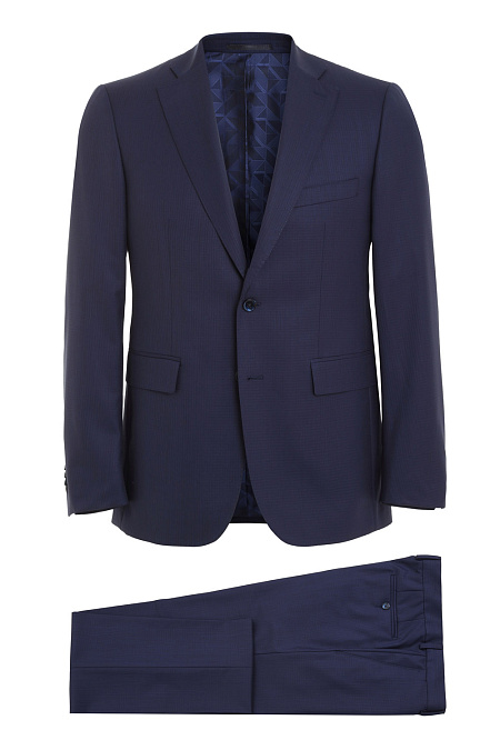 Мужской классический костюм темно-синего цвета Meucci (Италия), арт. MI 2200173/9014 - фото. Цвет: Темно-синий, микродизайн.