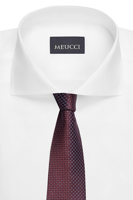 Бордовый галстук из шелка с орнаментом для мужчин бренда Meucci (Италия), арт. EKM212202-72 - фото. Цвет: Бордовый, орнамент. Купить в интернет-магазине https://shop.meucci.ru

