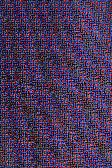 Галстук с мелким цветным орнаментом для мужчин бренда Meucci (Италия), арт. EKM212202-128 - фото. Цвет: Синий, красный. Купить в интернет-магазине https://shop.meucci.ru
