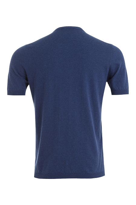 Синяя хлопковая футболка для мужчин бренда Meucci (Италия), арт. 43154/20731/580 - фото. Цвет: Синий. Купить в интернет-магазине https://shop.meucci.ru
