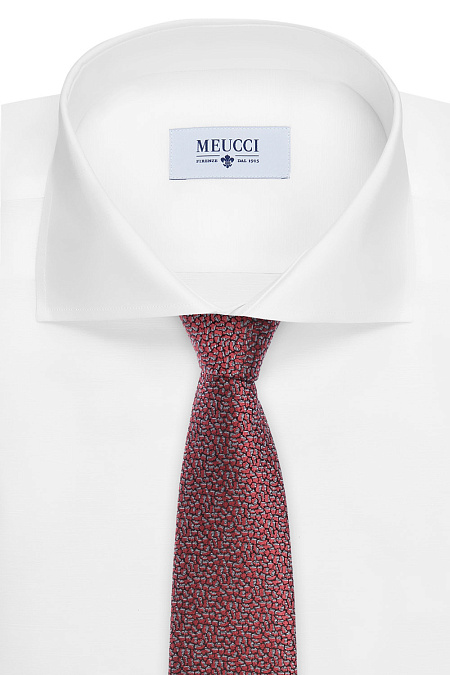 Темно-красный галстук с микроузором для мужчин бренда Meucci (Италия), арт. 46101/3 - фото. Цвет: Красный. Купить в интернет-магазине https://shop.meucci.ru
