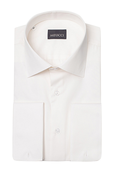 Рубашка оттенка айвори с универсальным манжетом для мужчин бренда Meucci (Италия), арт. SL 902020 R BAS 0191/182031 Z - фото. Цвет: Белый с оттенком айвори. Купить в интернет-магазине https://shop.meucci.ru
