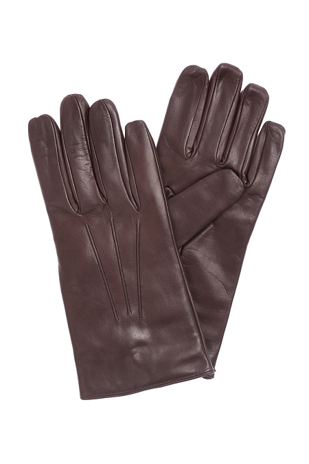Коричневые кожаные перчатки для мужчин бренда Meucci (Италия), арт. ZU03 MORO - фото. Цвет: Коричневый. Купить в интернет-магазине https://shop.meucci.ru
