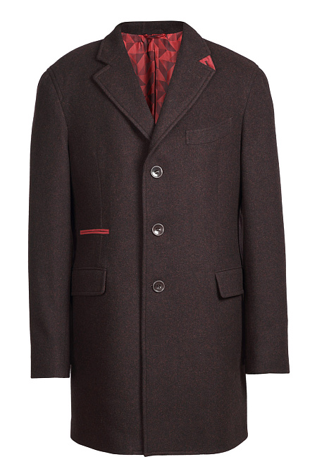 Пальто для мужчин бренда Meucci (Италия), арт. MI 5407161/1162 - фото. Цвет: Бордовый. Купить в интернет-магазине https://shop.meucci.ru
