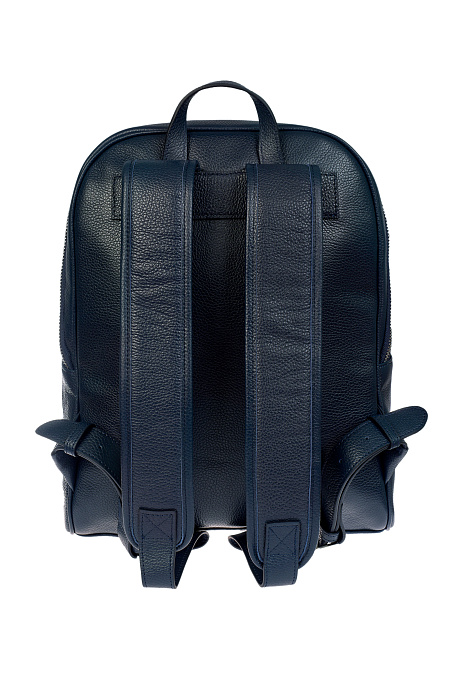 Рюкзак темно-синего  цвета из зернистой кожи  для мужчин бренда Meucci (Италия), арт. О-78185 Blue - фото. Цвет: Темно-синий. Купить в интернет-магазине https://shop.meucci.ru
