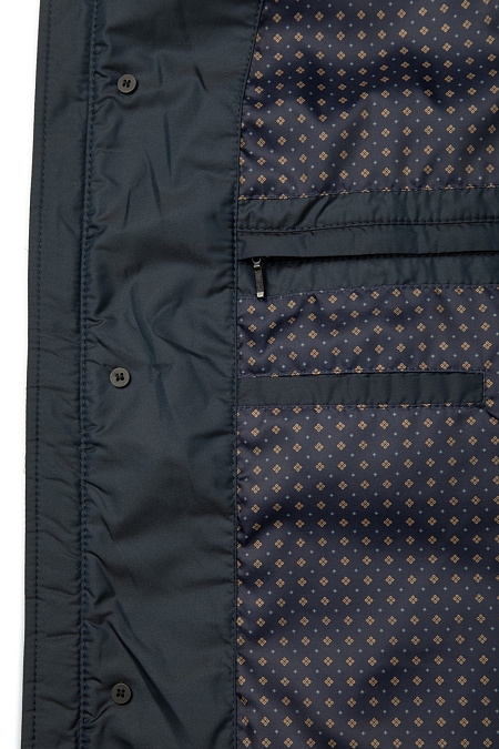 Стеганая куртка-парка тёмно-синего цвета  для мужчин бренда Meucci (Италия), арт. 3216 - фото. Цвет: Тёмно-синий. Купить в интернет-магазине https://shop.meucci.ru
