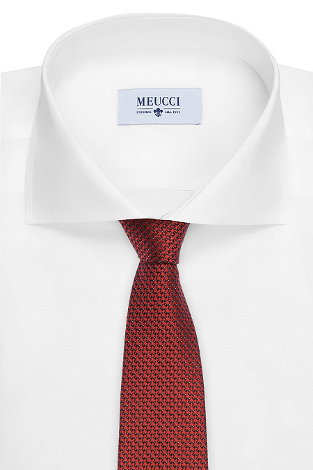 Шелковый галстук для мужчин бренда Meucci (Италия), арт. 46288/2 - фото. Цвет: Красный. Купить в интернет-магазине https://shop.meucci.ru
