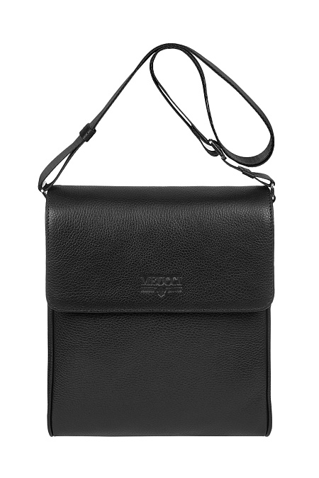 Сумка-планшет с ремнем через плечо черного цвета  для мужчин бренда Meucci (Италия), арт. О-78172 - фото. Цвет: Черный. Купить в интернет-магазине https://shop.meucci.ru

