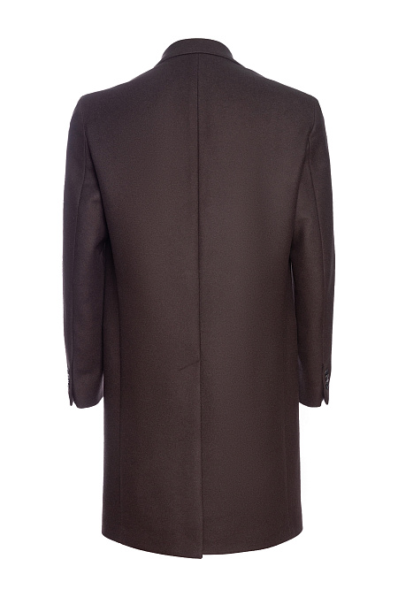 Пальто коричневое из шерсти с кашемиром  для мужчин бренда Meucci (Италия), арт. MI 5300191/11901 - фото. Цвет: темно-коричневый. Купить в интернет-магазине https://shop.meucci.ru
