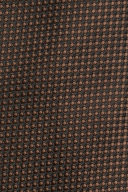 Коричневый галстук с микродизайном для мужчин бренда Meucci (Италия), арт. EKM212202-87 - фото. Цвет: Коричневый, микродизайн. Купить в интернет-магазине https://shop.meucci.ru
