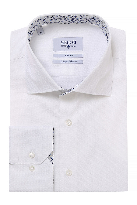 Модная мужская рубашка арт. SL 90102 R 10172/141308 от Meucci (Италия) - фото. Цвет: Белый. Купить в интернет-магазине https://shop.meucci.ru

