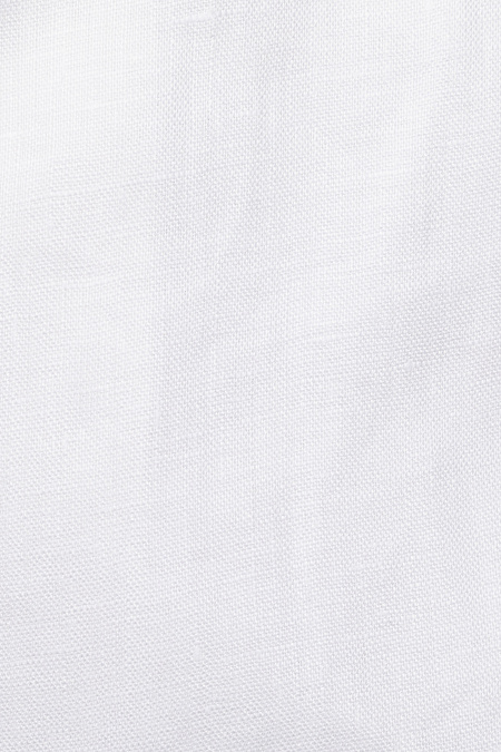Модная мужская льняная белая рубашка с коротким рукавом  арт. SL 9020 R BAS 0191/182081 K Meucci (Италия) - фото. Цвет: Белый. Купить в интернет-магазине https://shop.meucci.ru
