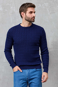 Джемпер с косами темно-синего цвета (83014/22025 Dk.NAVY)