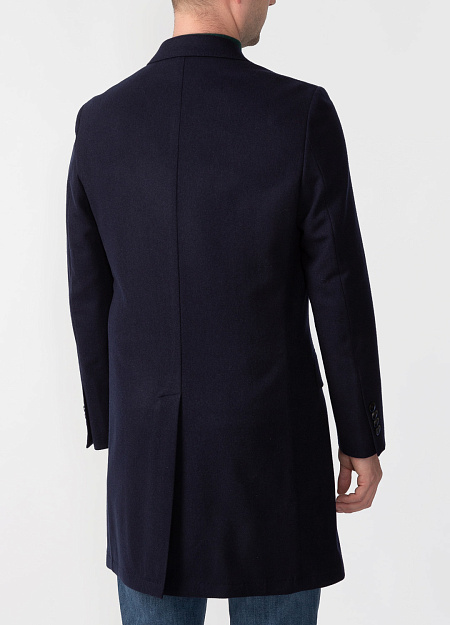 Пальто шерстяное  для мужчин бренда Meucci (Италия), арт. MI 5300191/8090 - фото. Цвет: Темно-синий. Купить в интернет-магазине https://shop.meucci.ru
