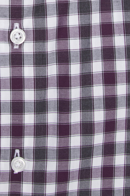Модная мужская рубашка хлопковая в серо-бордовую клетку  арт. SL 902022 R 91EZ/302227 от Meucci (Италия) - фото. Цвет: Серо-бордовая клетка.
