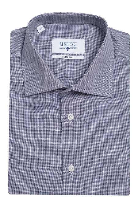 Модная мужская рубашка с коротким рукавом  арт. SL90102R1020282/1612К от Meucci (Италия) - фото. Цвет: Принт.
