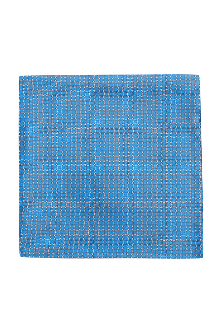 Платок из шелка для мужчин бренда Meucci (Италия), арт. 7566/2 - фото. Цвет: Голубой. Купить в интернет-магазине https://shop.meucci.ru
