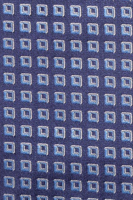 Галстук из шелка для мужчин бренда Meucci (Италия), арт. 40021/1 - фото. Цвет: Синий с принтом. Купить в интернет-магазине https://shop.meucci.ru
