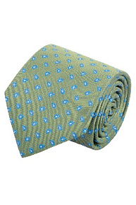 Зеленый галстук с мелким узором (7452/2)