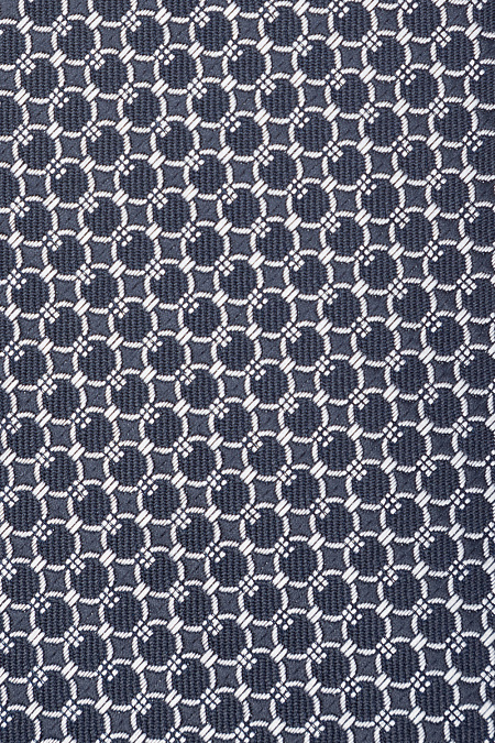 Темно-синий галстук с орнаментом для мужчин бренда Meucci (Италия), арт. 03202006-09 - фото. Цвет: Темно-синий с орнаментом. Купить в интернет-магазине https://shop.meucci.ru
