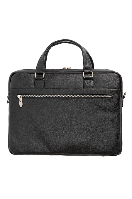 Кожаная сумка-портфель для мужчин бренда Meucci (Италия), арт. О-78152 - фото. Цвет: Черный. Купить в интернет-магазине https://shop.meucci.ru
