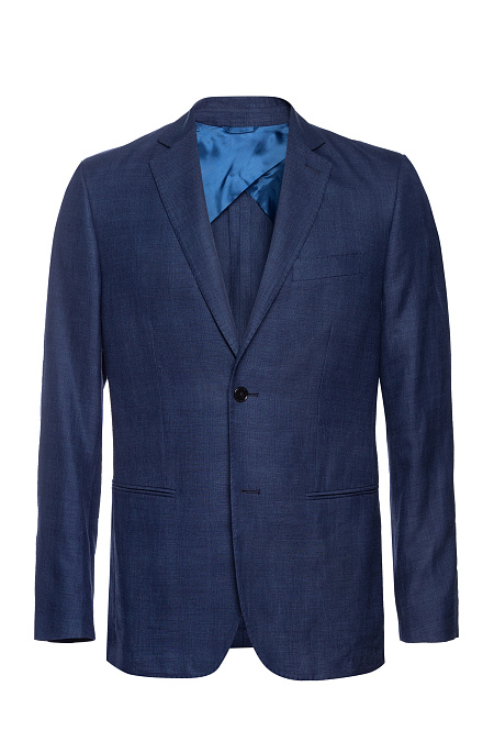 Мужской костюм синего цвета из льна, шерсти и шелка  Meucci (Италия), арт. MI 2200191/11004 - фото. Цвет: Синий.