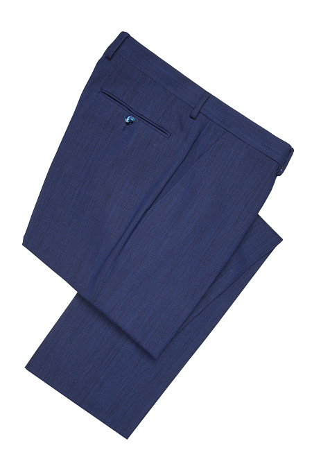 Мужские брендовые брюки арт. MI 30062/1193 Meucci (Италия) - фото. Цвет: Синий, микродизайн. Купить в интернет-магазине https://shop.meucci.ru
