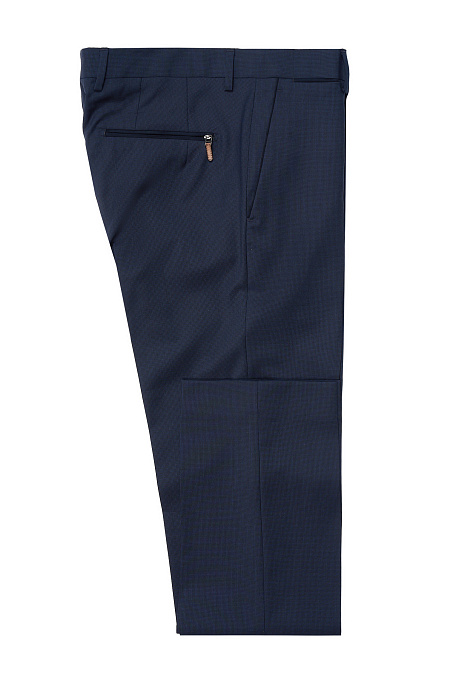 Мужские брюки темно-синие в клетку арт. RD 5869 Navy Meucci (Италия) - фото. Цвет: Темно-синий в клетку. Купить в интернет-магазине https://shop.meucci.ru
