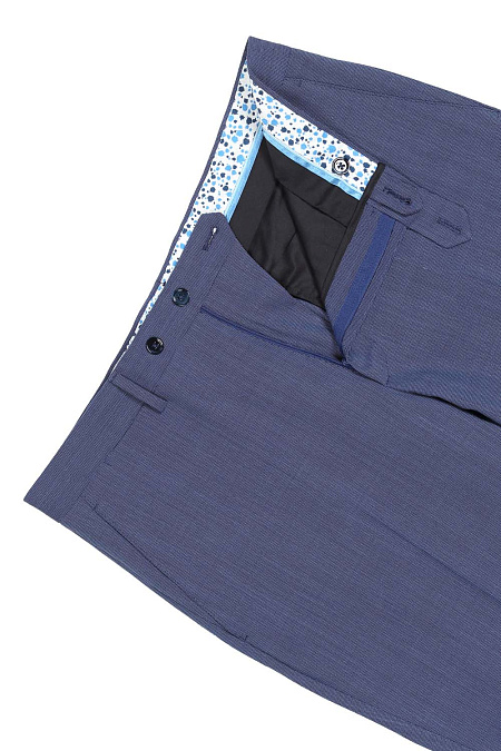 Мужские брендовые брюки арт. MI 2200162/1194 Meucci (Италия) - фото. Цвет: Серо-синий. Купить в интернет-магазине https://shop.meucci.ru
