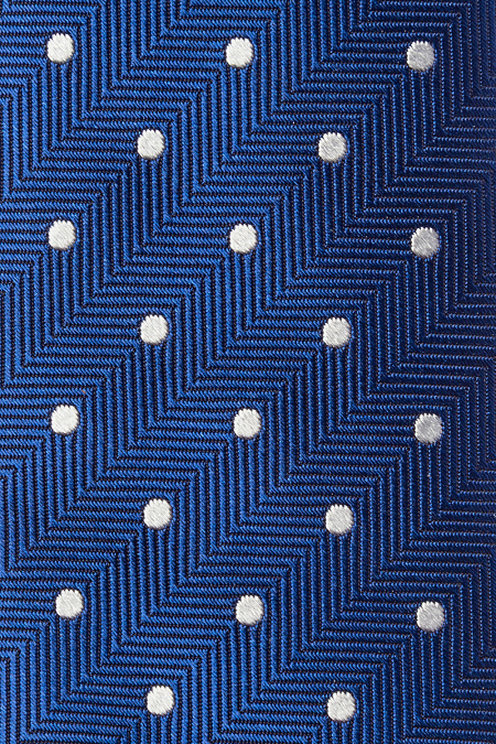 Шелковый галстук с узором для мужчин бренда Meucci (Италия), арт. 8192/2 - фото. Цвет: Синий с узором. Купить в интернет-магазине https://shop.meucci.ru
